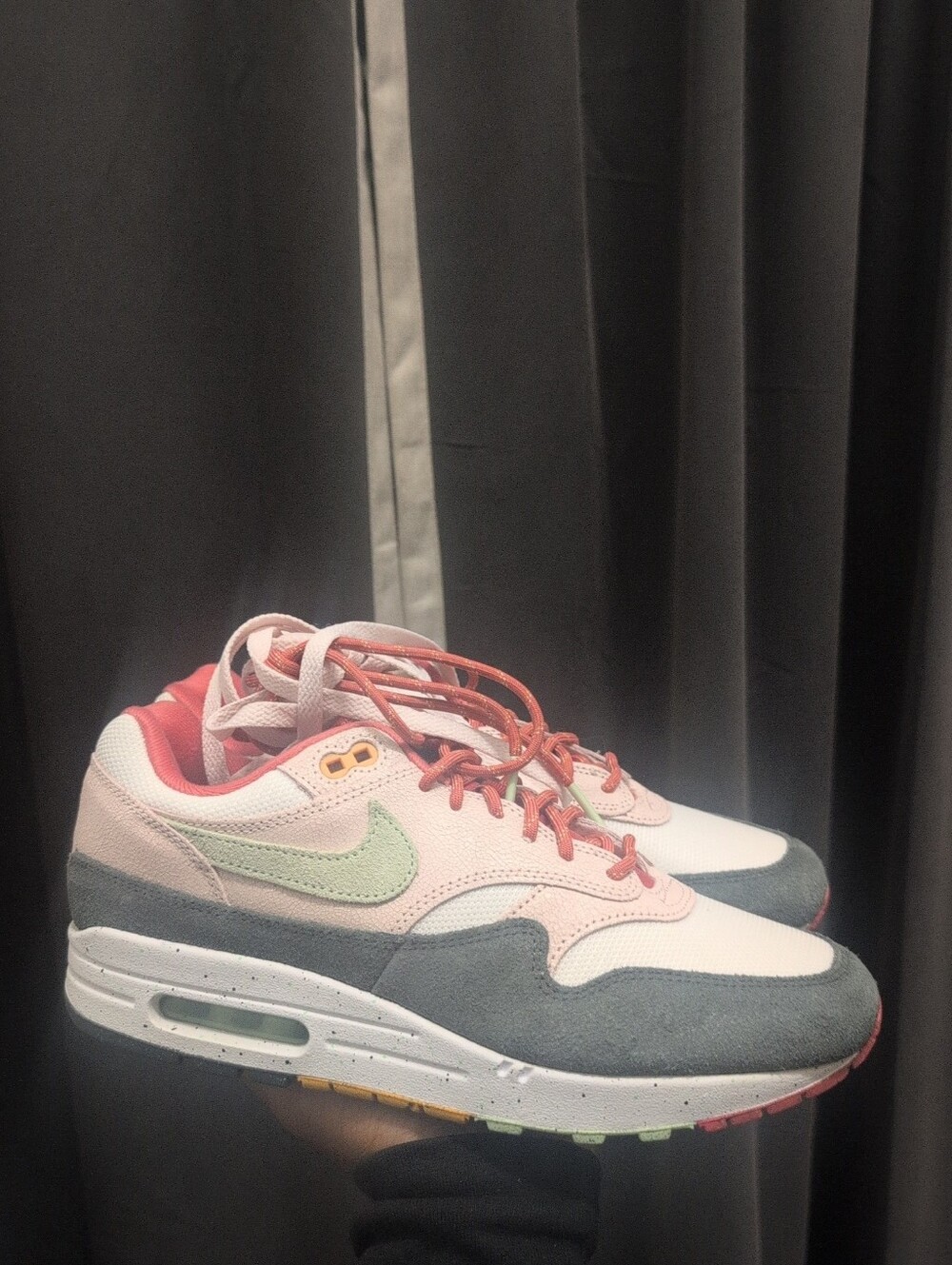 Men's Nike Air Max 1 "Easter Celebration" (FZ4133-640) Pink/Gray/Green Sz 8